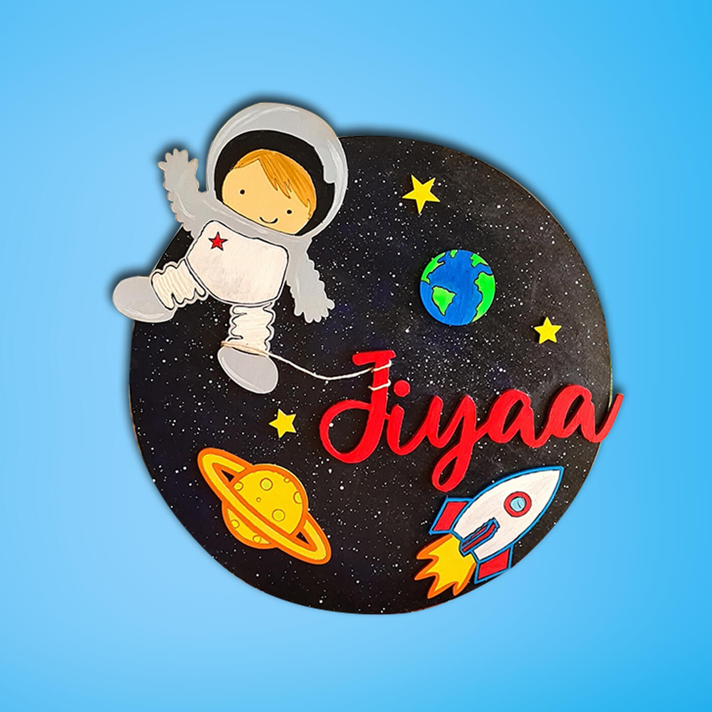 Space Theme Nameboard for Kids