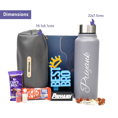 Personalise Kids Rakhi Combo 2.0 - Dark Grey