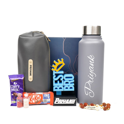 Personalise Kids Rakhi Combo 2.0 - Dark Grey