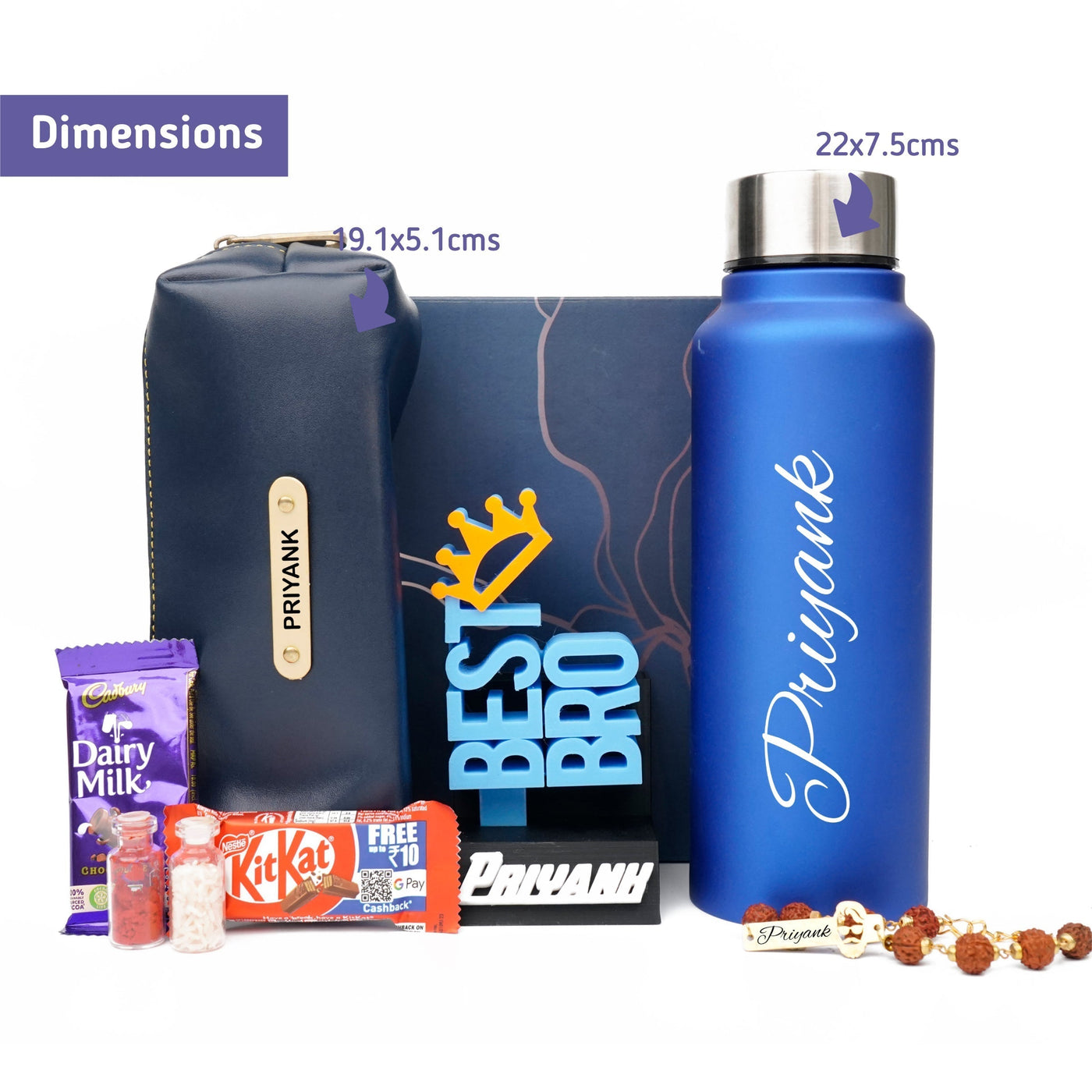 Personalise Kids Rakhi Combo 2.0 - Royal Blue