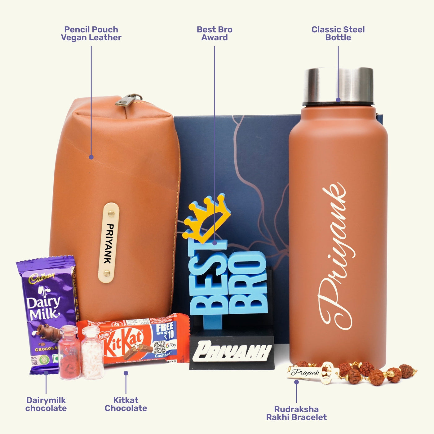 Personalise Kids Rakhi Combo 2.0 - Tan