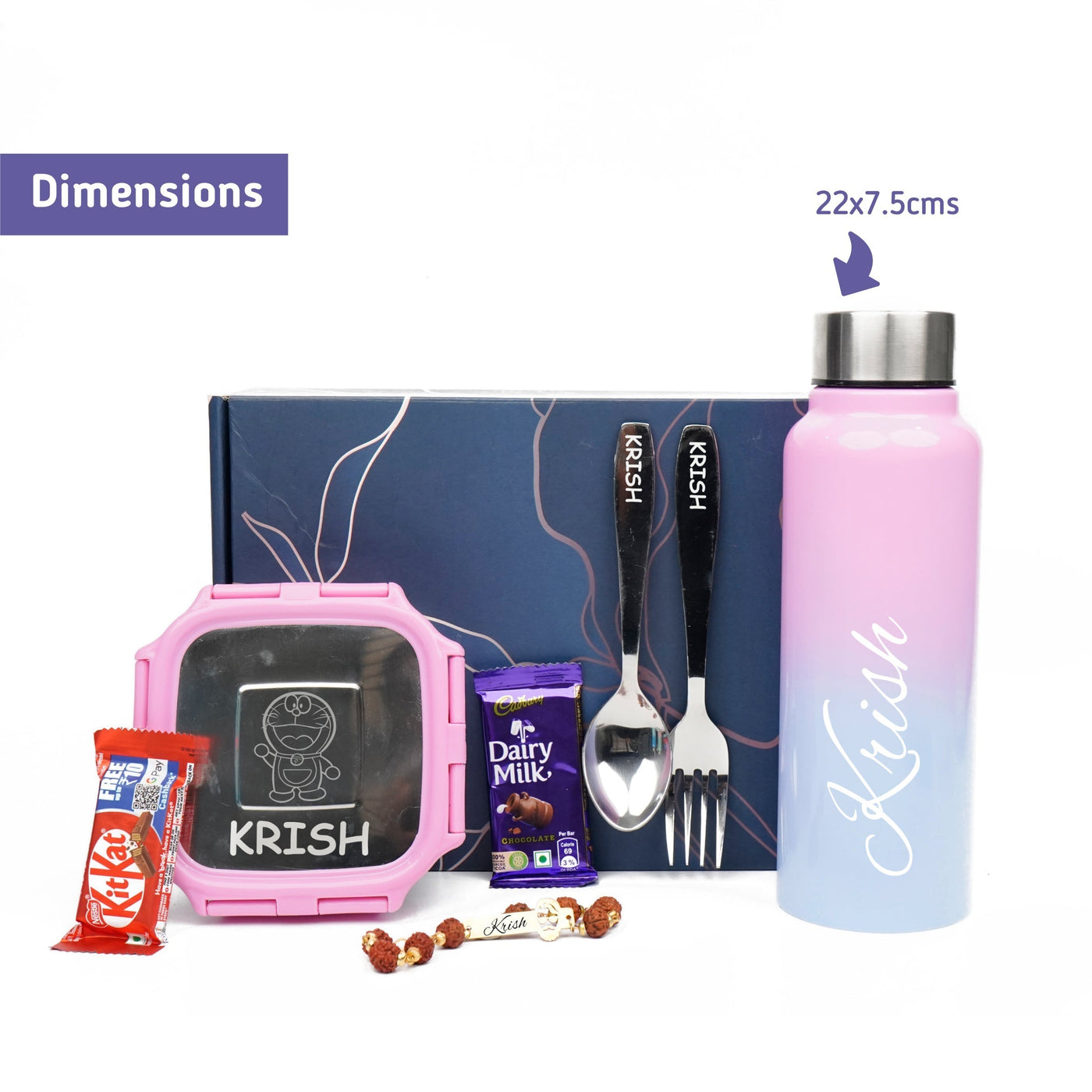 Personalise Kids Rakhi Combo 3.0 - Pink