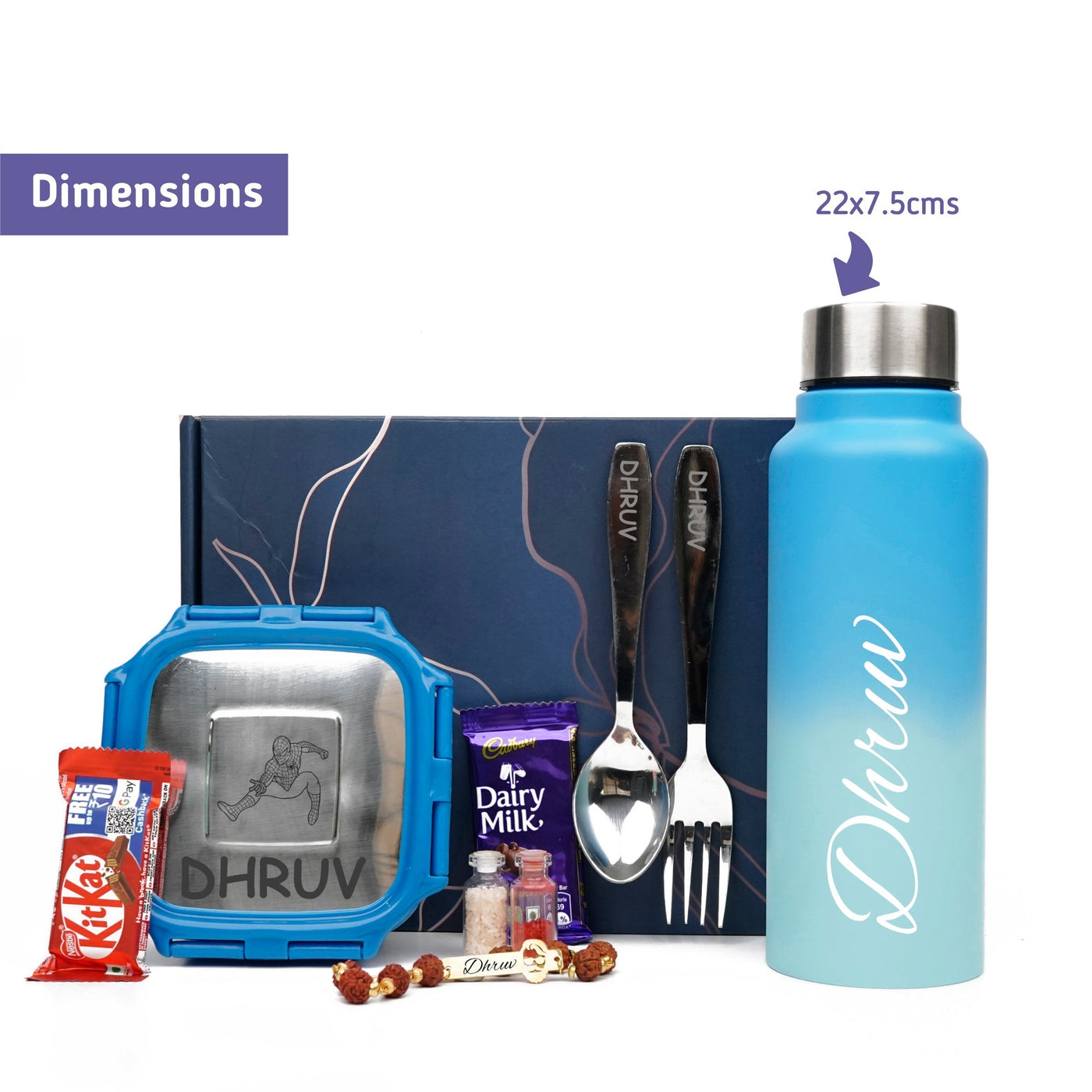 Personalise Kids Rakhi Combo 3.0 - Blue