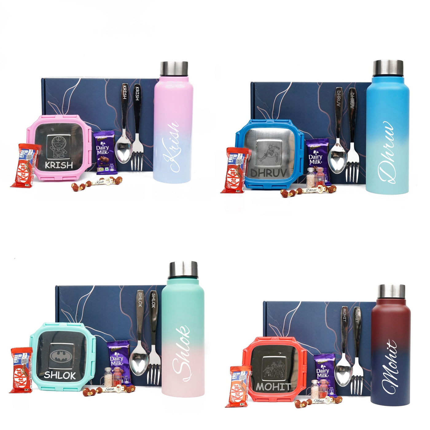 Personalise Kids Rakhi Combo 3.0 - Pink