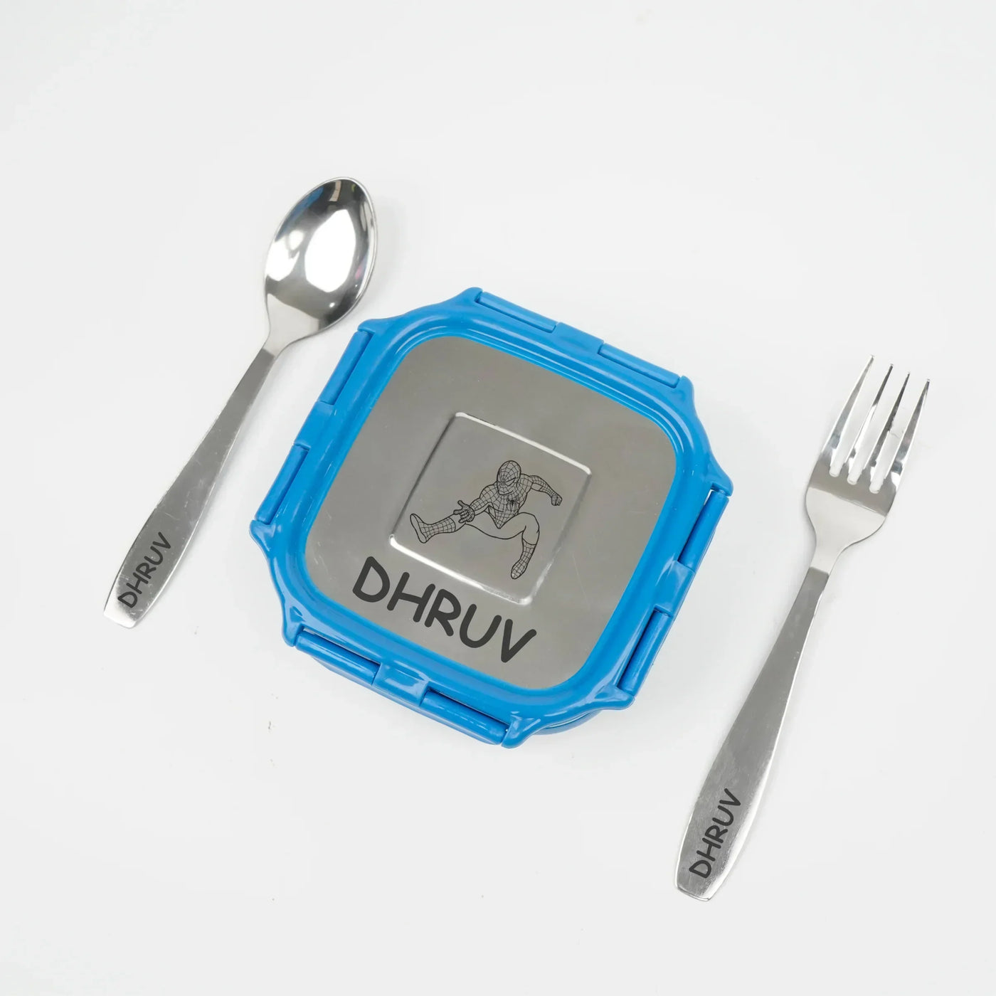 Personalised Engraved Tiffin Box Set - Medium - Blue