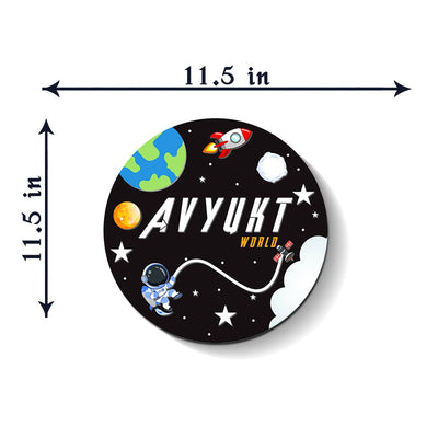 Personalised 3D Astro Theme Kids Room Name Plate