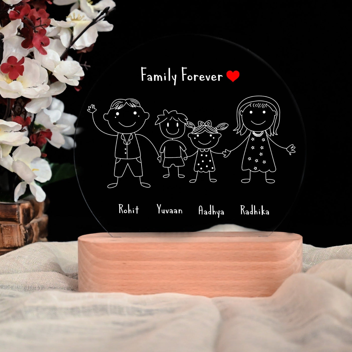 Personalised Family Lamp