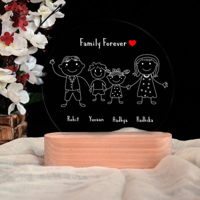 Personalised Family Lamp