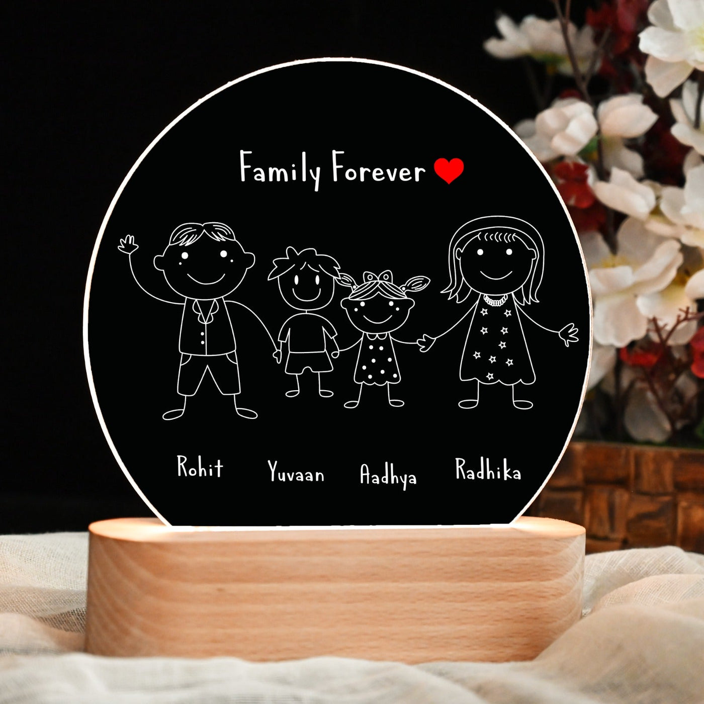 Personalised Family Lamp