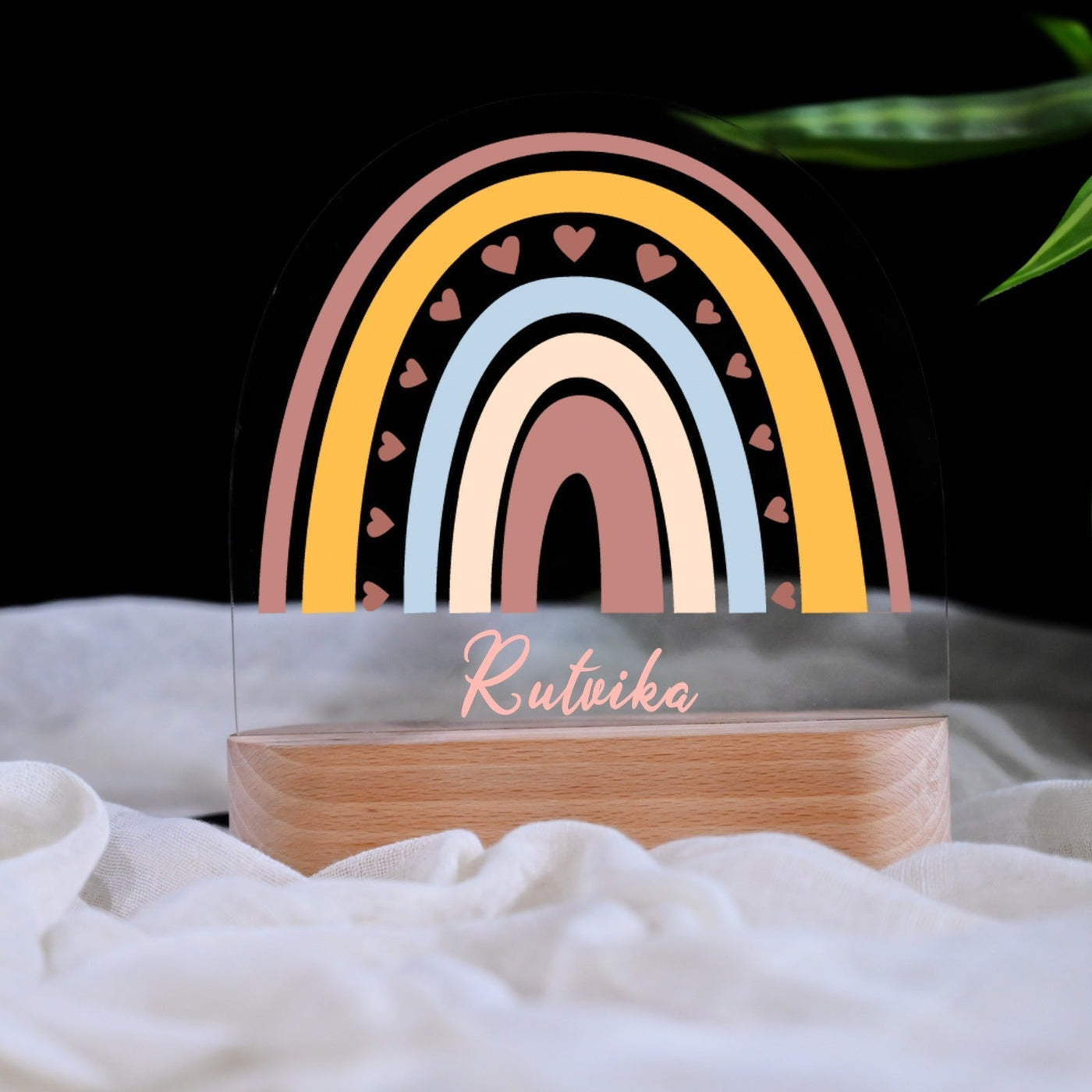 Personalised Rainbow Kids Night Lamp