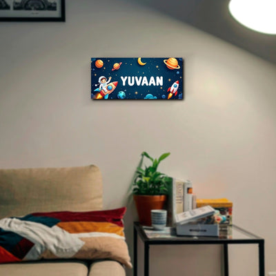 Personalised Space Theme Kids Name Plate