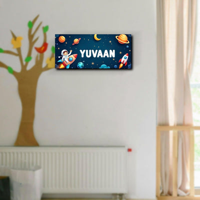 Personalised Space Theme Kids Name Plate