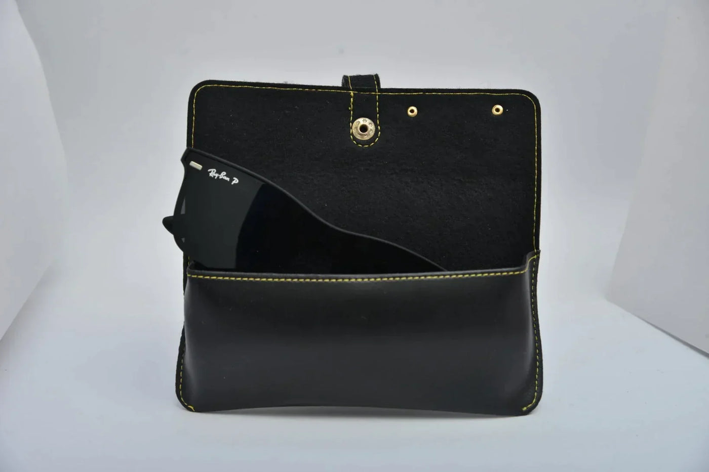 Customized Best Vegan Leather Combo with Water Bottle - Black