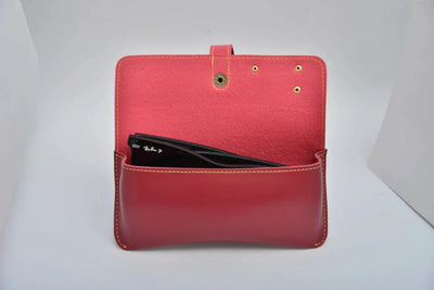 Personalized Men's Wallet and Eyewear Case - Wine