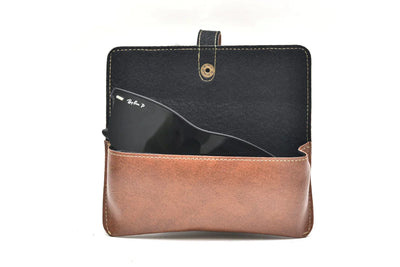 Customized Men's Wallet and Eyewear Case - Wine