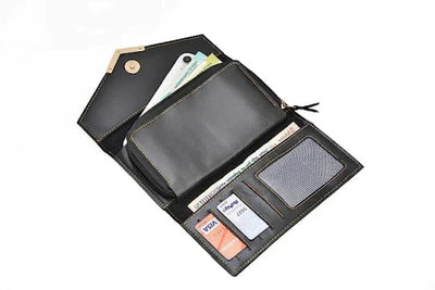 Personalized Lady Wallet and Passport Cover Combo - Black