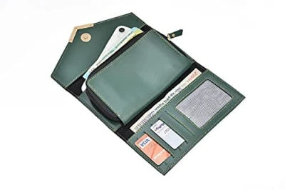 Personalized Lady Wallet and Passport Cover Combo - Green