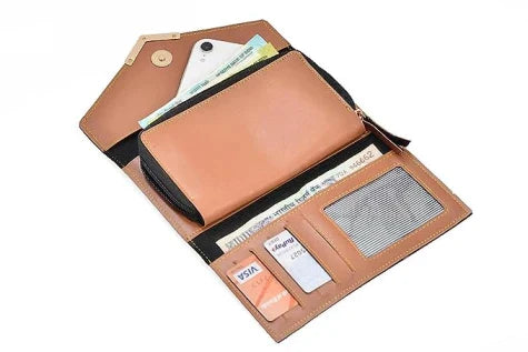 Default Charm Lady Wallet and Keychain - Tan