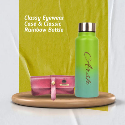 Customized Perfect Classy Leather Eyewear Case - Wine