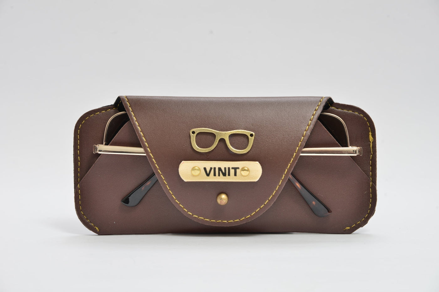 Personalized Stylish Eyewear Case 2.0 - Brown