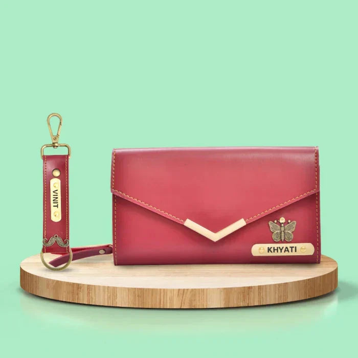 Customized Women's Gift Combo 2 Pcs - Wine