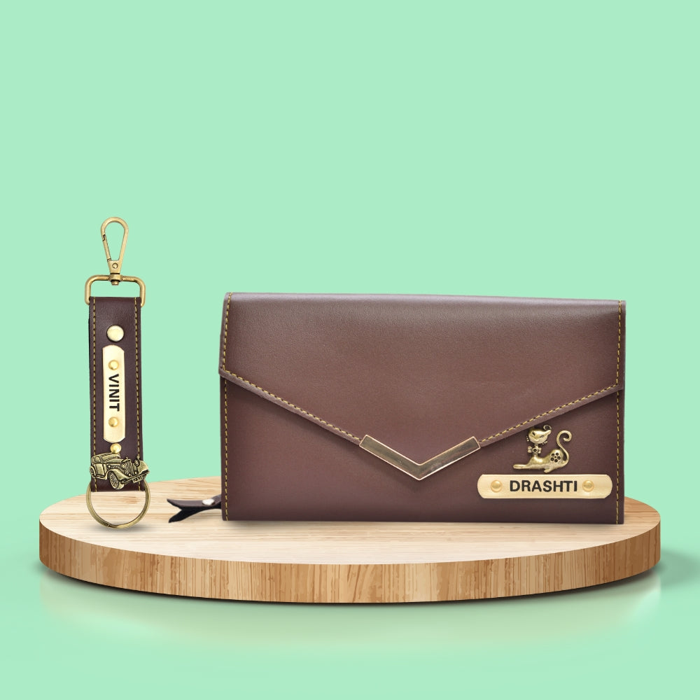 Customized Women's Gift Combo 2 Pcs - Brown
