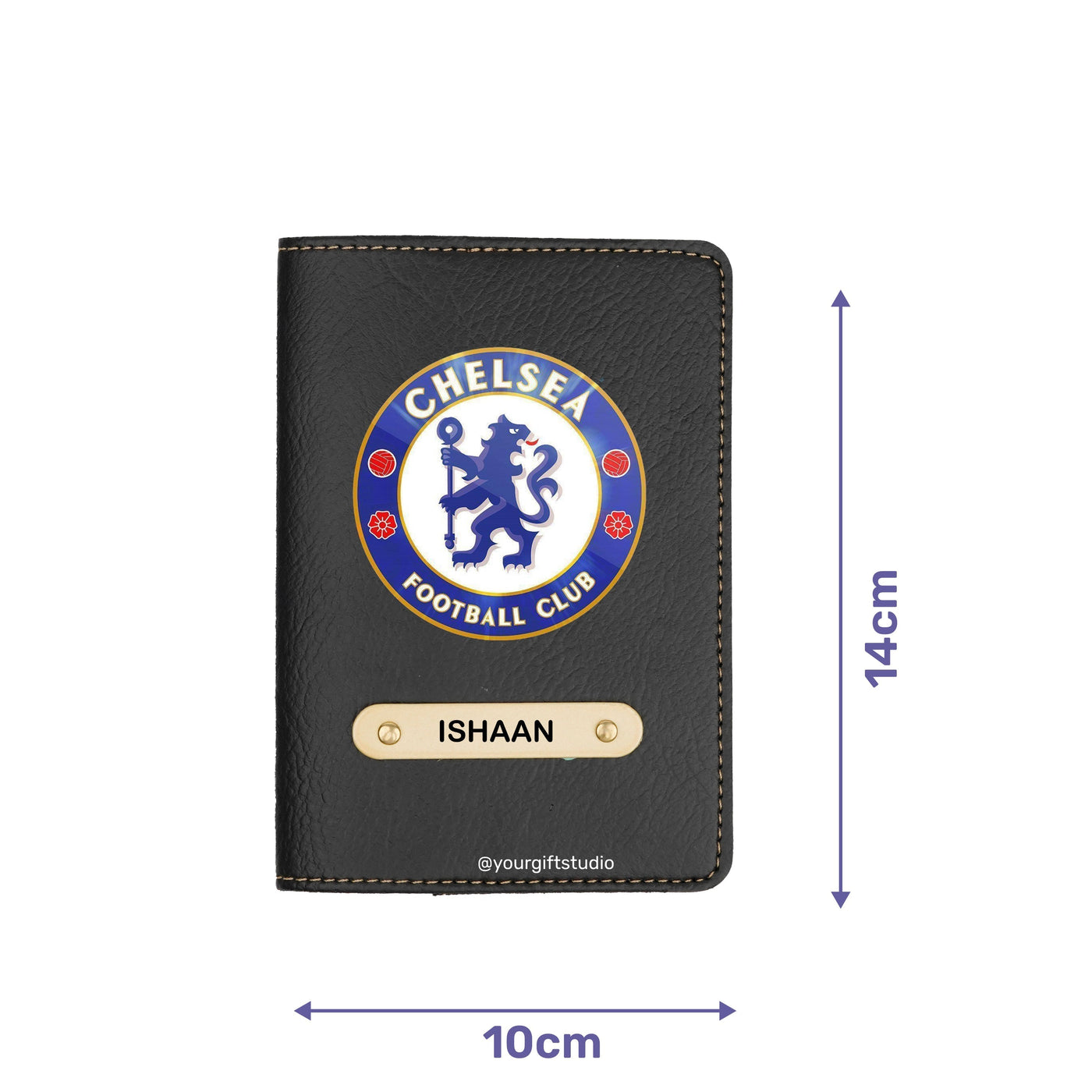 Chelsea Print Personalised Nexon Passport Cover - Black
