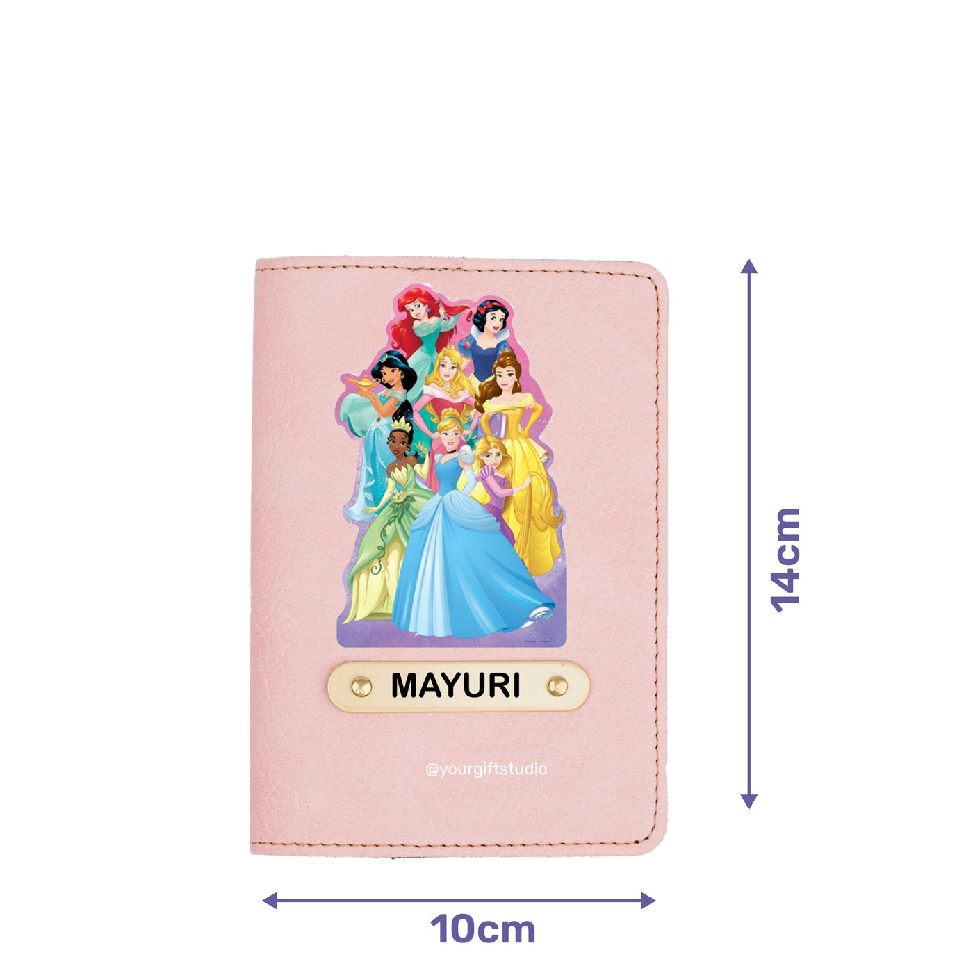 Disney Print Personalised Nexon Passport Cover - Pink