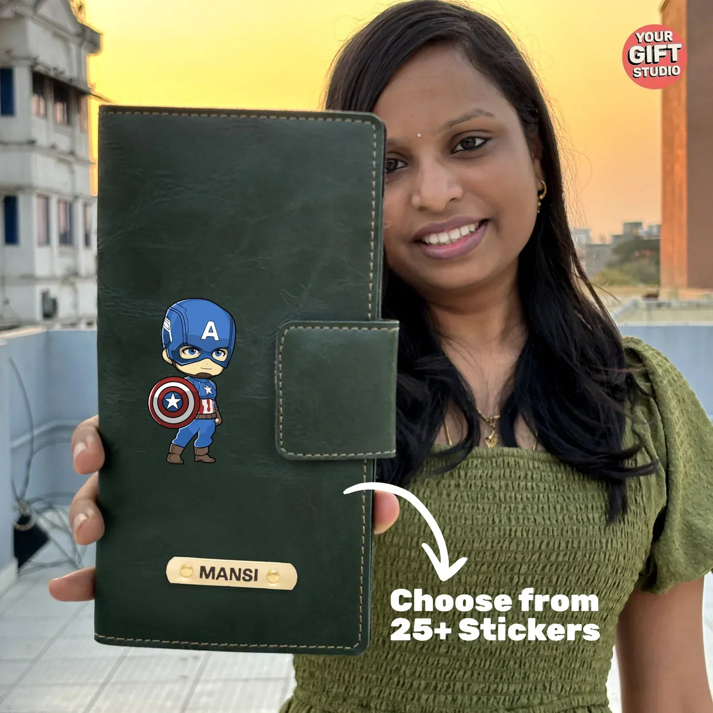 Ready Set Explore Printed Indian Travel Wallet - Black