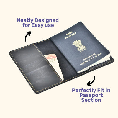 Ready Set Explore Print Personalised Nexon Passport Cover - Black