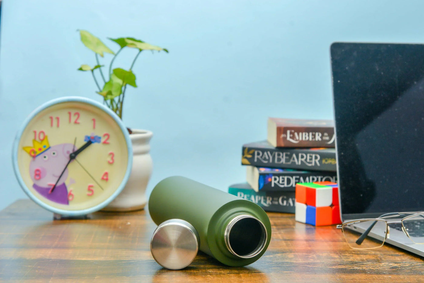 2024 Diwali Combo 3.0 (Classy Executive Flip Diary + Dryfruit Jar+  Ferrero Rocher + Classic Bottle)Olive Green