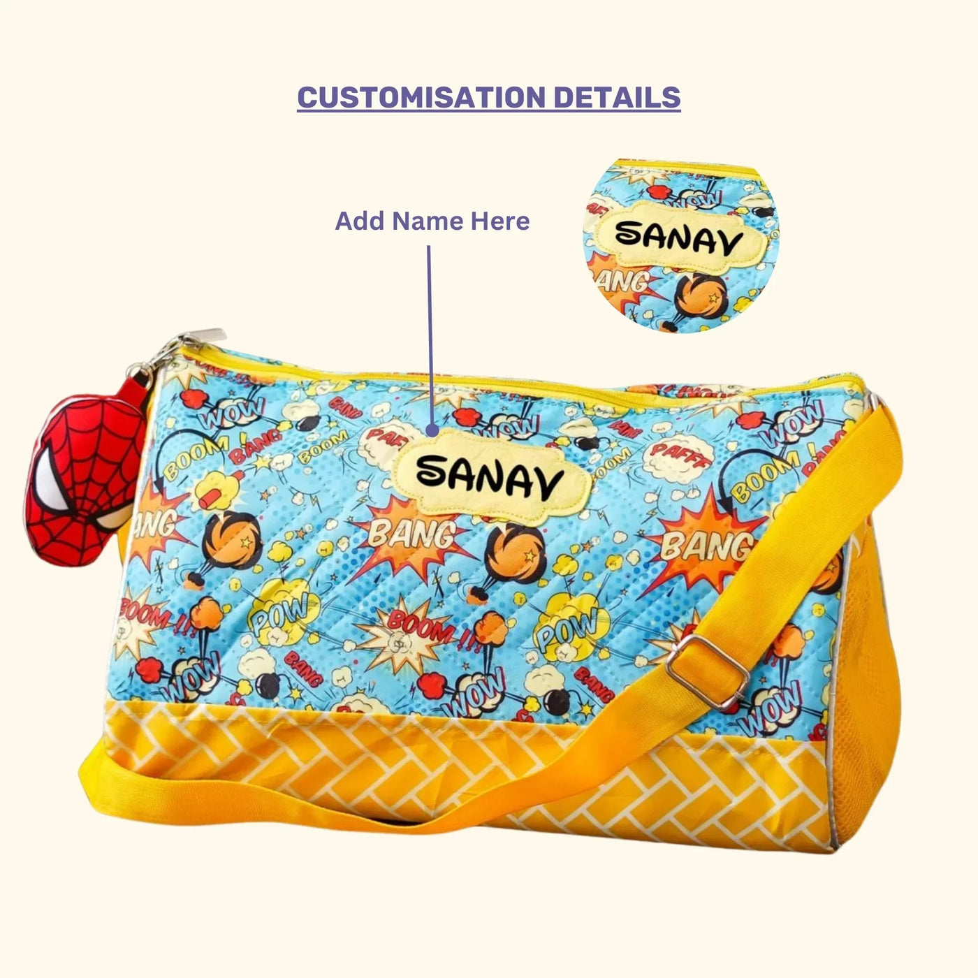 Your Gift Studio Spider Print Kids Customised Duffle Bag
