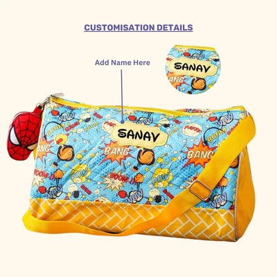 Your Gift Studio Spider Print Kids Customised Duffle Bag
