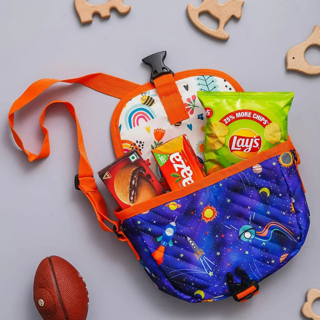 Your Gift Studio Space Print Kids Customised Sling Bag (Blue)