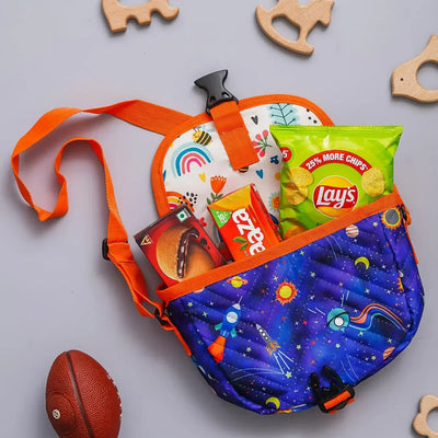 Your Gift Studio Space Print Kids Customised Sling Bag (Blue)