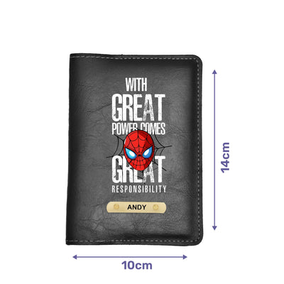 Spiderman 2 Print Personalised Nexon Passport Cover - Black