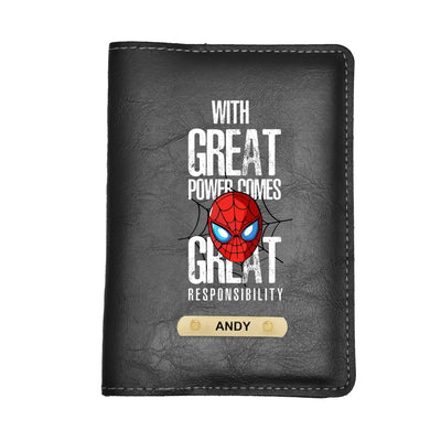 Spiderman 2 Print Personalised Nexon Passport Cover - Black