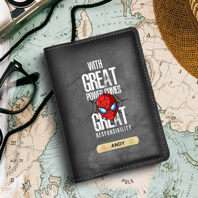 Spiderman 2 Print Personalised Nexon Passport Cover - Black