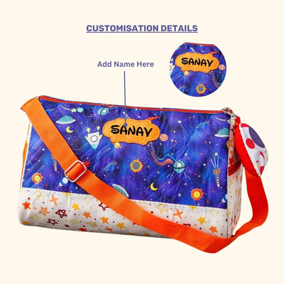 Your Gift Studio Space Print Kids Customised Duffle Bag