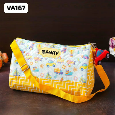 Your Gift Studio Vehicle Print Kids Customised Duffle Bag (Yellow)