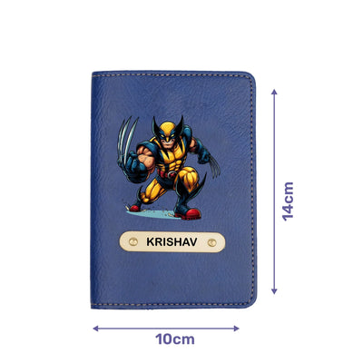 Wolverine Print Personalised Nexon Passport Cover - Royal Blue