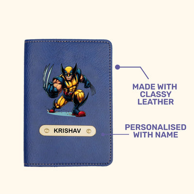 Wolverine Print Personalised Nexon Passport Cover - Royal Blue
