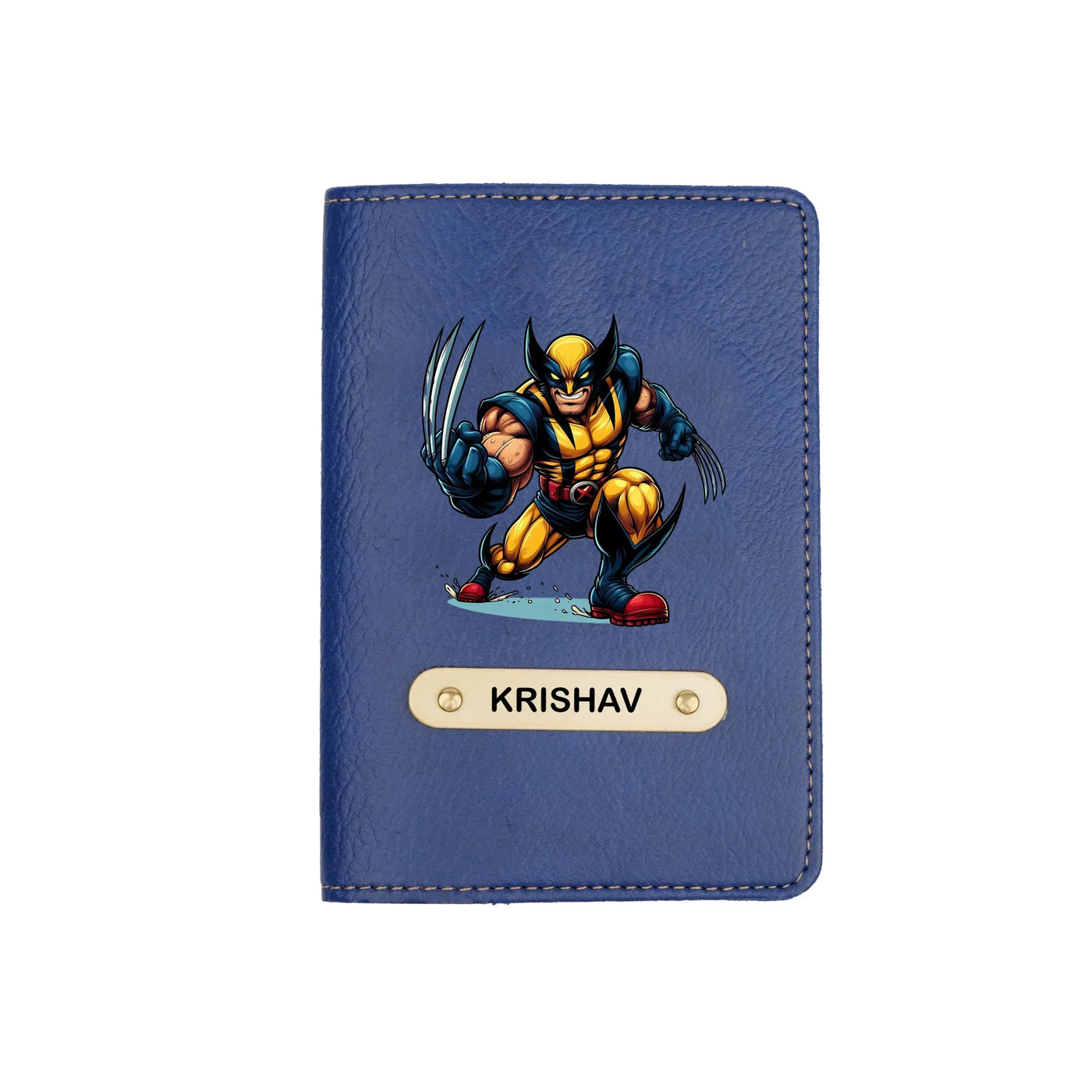 Wolverine Print Personalised Nexon Passport Cover - Royal Blue