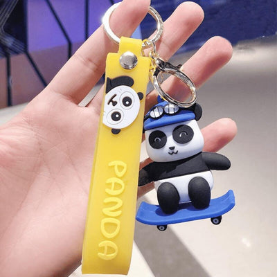 Panda Keychain With Bagcharm And Strap (Choose From Drop Down Menu)