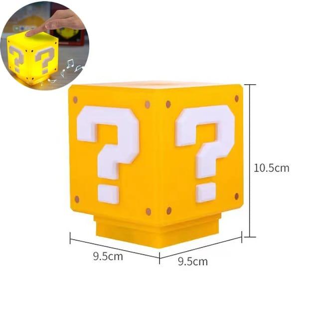 Super Mario Mini Question Block Night Light Lamp Coin Sounds with USB