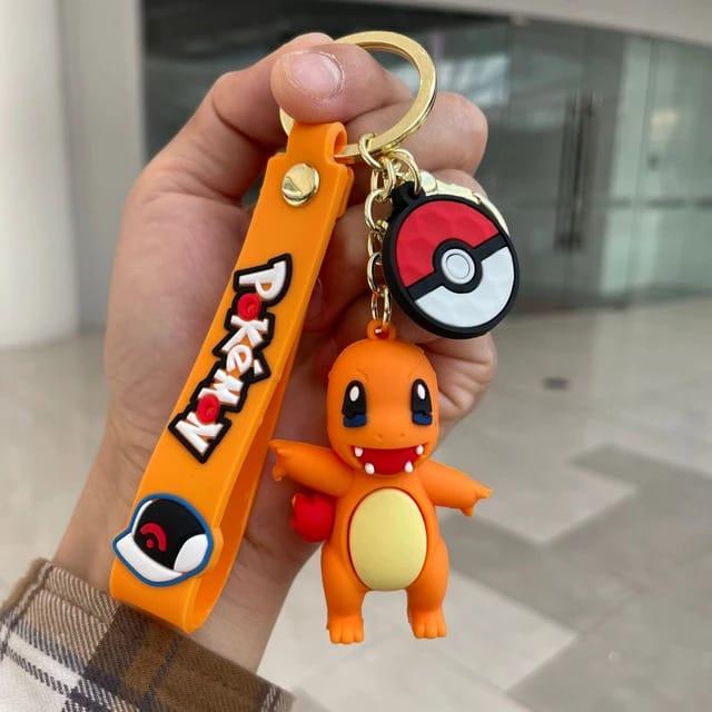 Pokemon 3D Silicon Keychains With Bagcharm and Strap (Select From Drop Down)