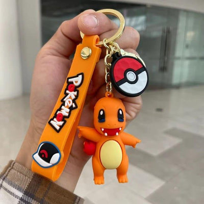 Pokemon 3D Silicon Keychains With Bagcharm and Strap (Select From Drop Down)