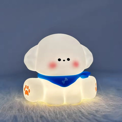 Cute Puppy 3D Silicon Touch Lamp - USB Chargeable