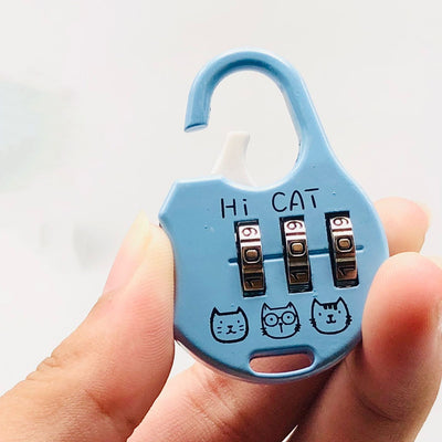 Cute Mini Kitty Cat Password Lock (Select From Drop Down Menu)