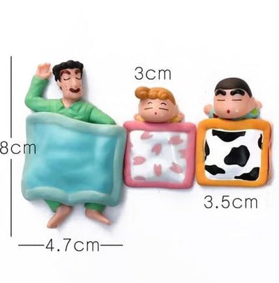 Shinchan Sleeping Figures (Set of 3) - Shinchan, Hiroshi, and Himawari